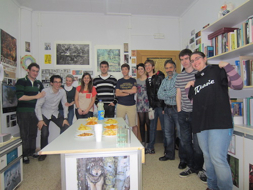 Group picture of the collaborators of PIkasle at one party on May of 2013