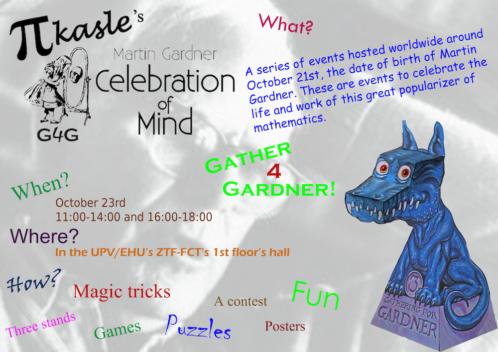 Poster de la PIkasle's Martin Gardner Celebration of Mind